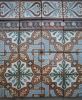 Antique floortiles modell: Jugendstil ceramic motif tiles