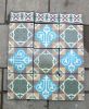 Antique floor tiles model: Jugendstil ceramic motif tiles