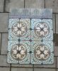 Antique floor tiles model: Jugendstil ceramic motif tiles